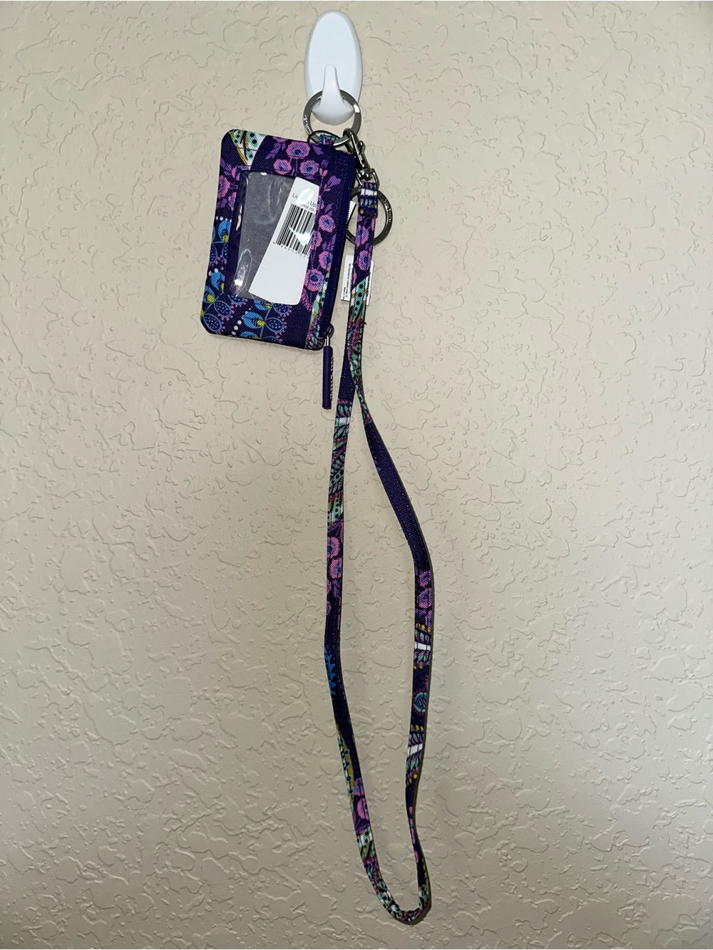 Purple Patterned Lanyard  Card Holder - Vera Bradley